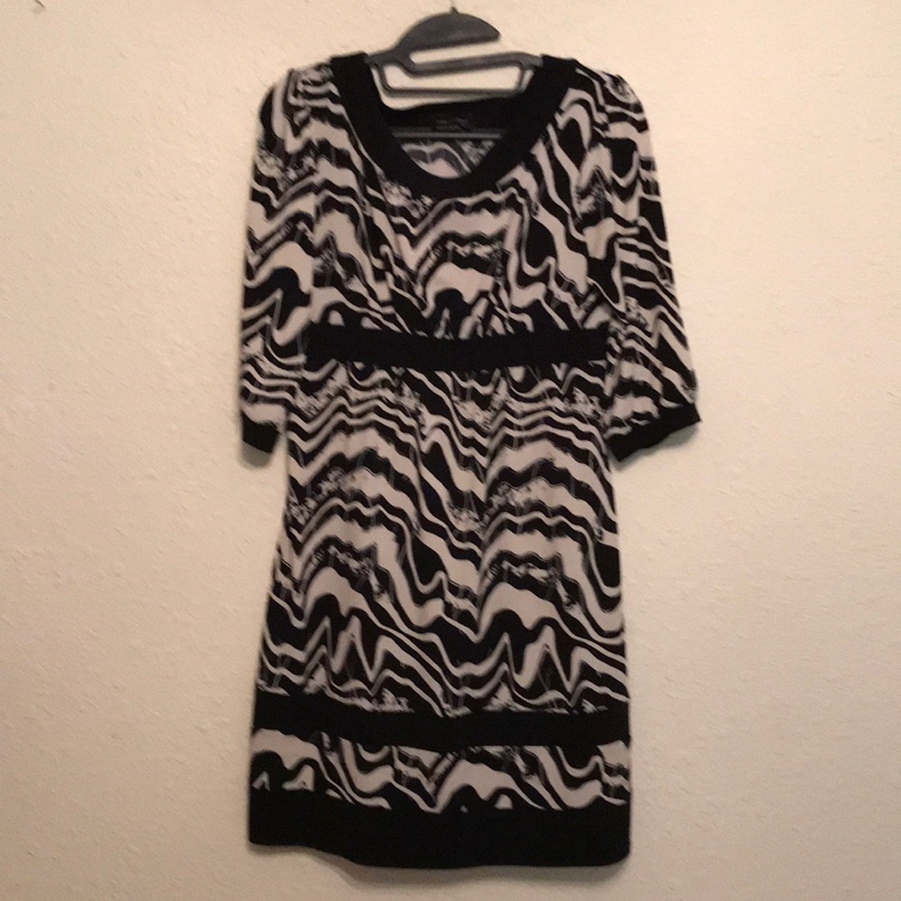 Black and cream dress